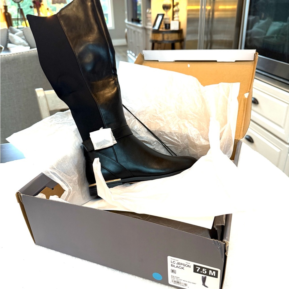 (NWT) LIZ CLAIBORNE Stacked Heel Over The Knee Boot Size 7.5 M - Picture 11 of 11